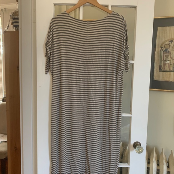 Kenar midi dress cold shoulder striped nautical size medium - Picture 8 of 9